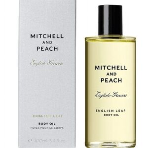 NIB Mitchell And Peach English Growers English Leaf Body Oil - 3.4 Fl oz
